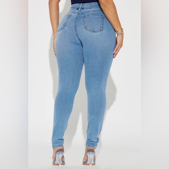 Light Blue Women's Jeans Size 13 Y2k - Picture 6 of 7